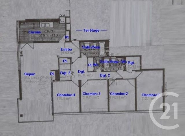 Appartement F5 à vendre - 5 pièces - 112.0 m2 - FONTENAY LE FLEURY - 78 - ILE-DE-FRANCE - Century 21 Fels Immobilier